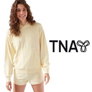 TNA The Perfect Hoodie Classic Pullover Hoodie - Butter Yellow - Size XS